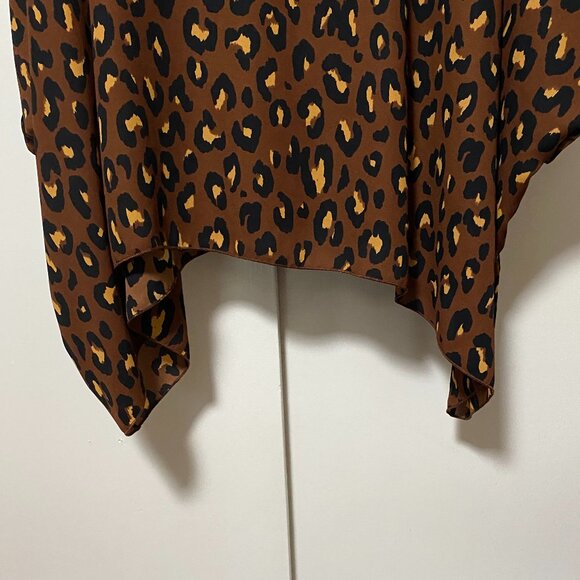 Peace, Love, Cake, brown, animal print, poncho style tunic, size XL - Picture 6 of 7